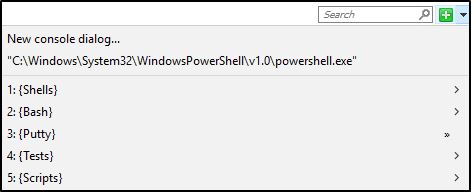 Some extra Cmder tab options.